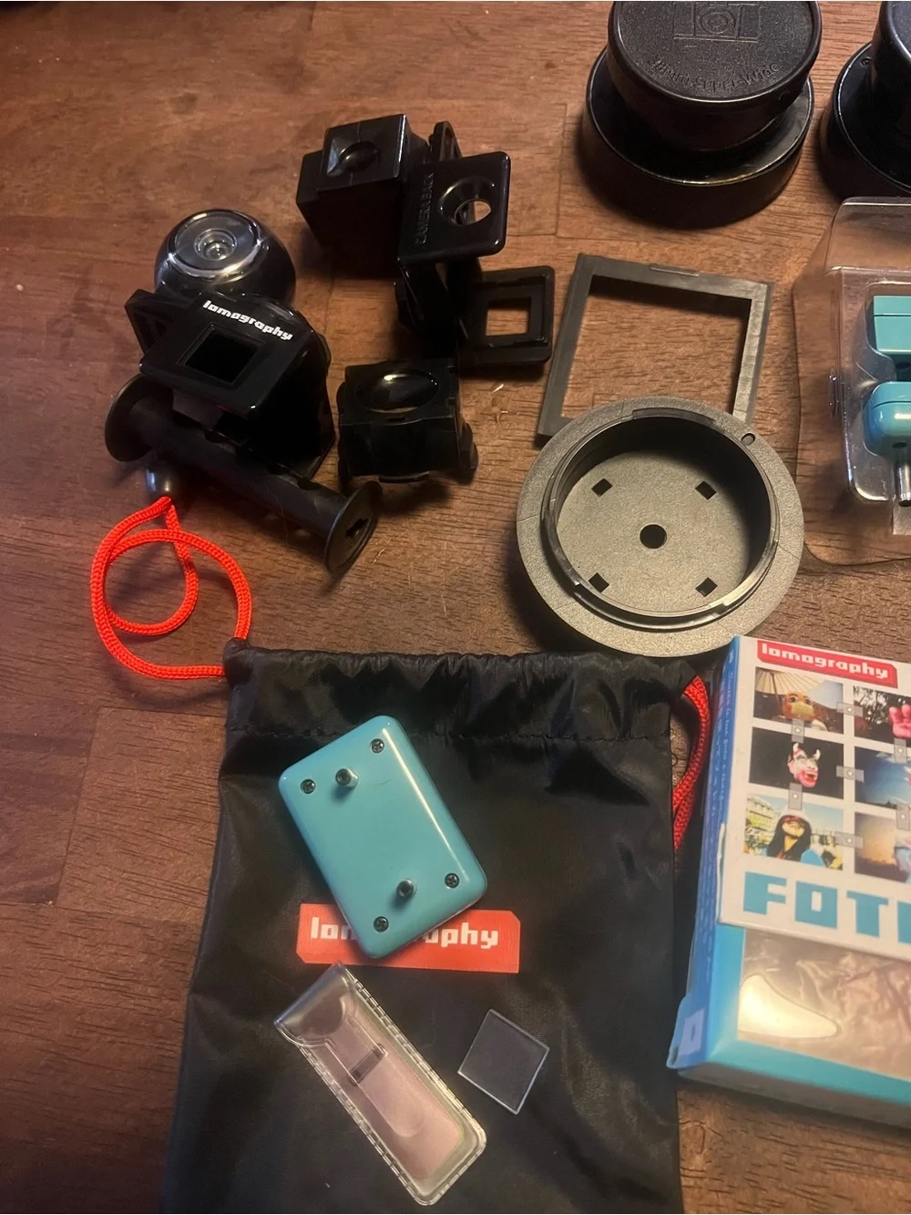 Twin Flash Film Camera Kit in Turquoise and Black - Unknown Brand